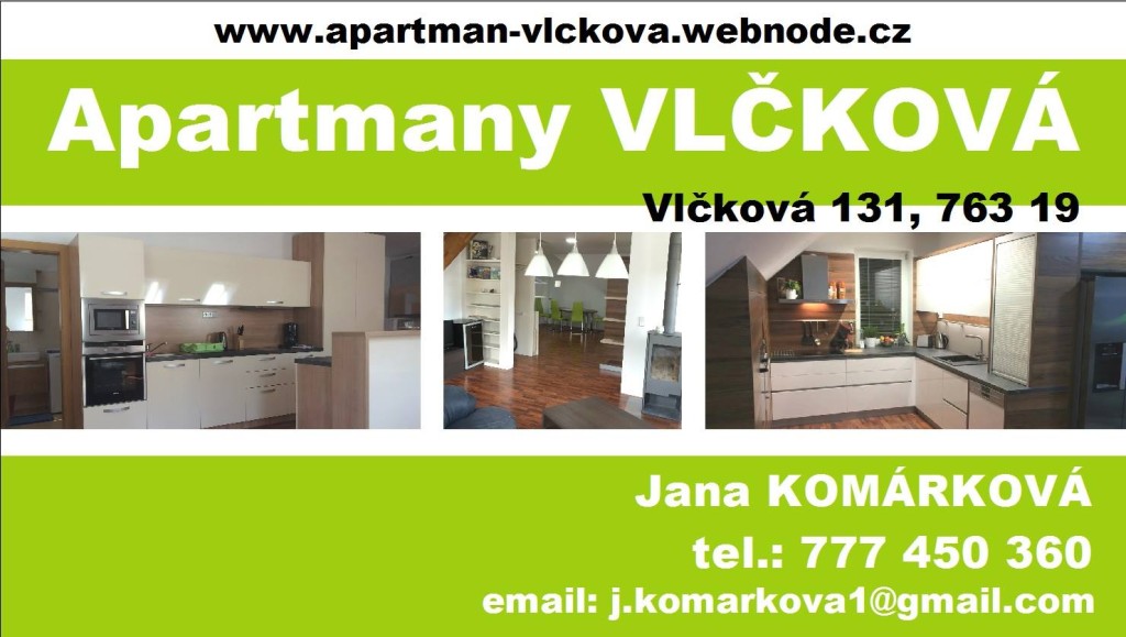 ubytování Zlín apartmán Vlčková
