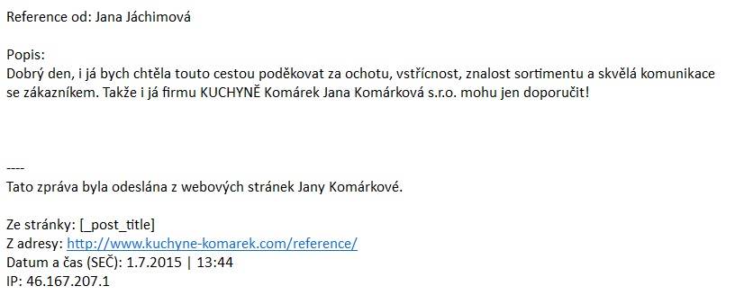 Kuchyne Komárek Zábřeh reference 84