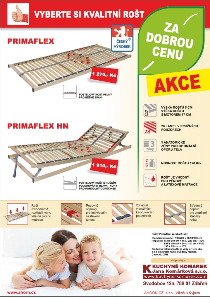 rošty primaflex Kuchyně Komárek