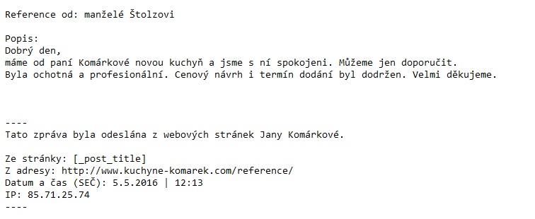 Kuchyne KOMAREK Zabreh reference 23