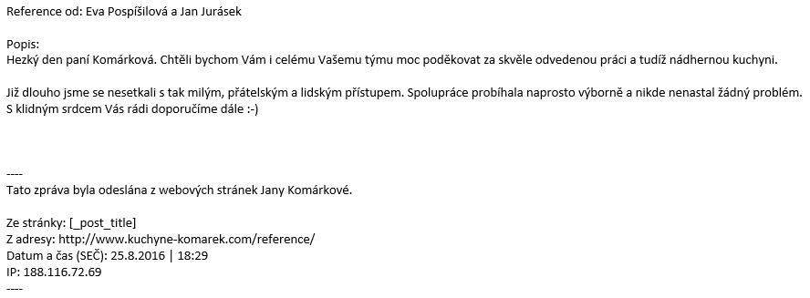 kuchyne Komarek reference 15